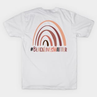 #BLACKLIVESMATTER black brown skin tone rainbow T-Shirt